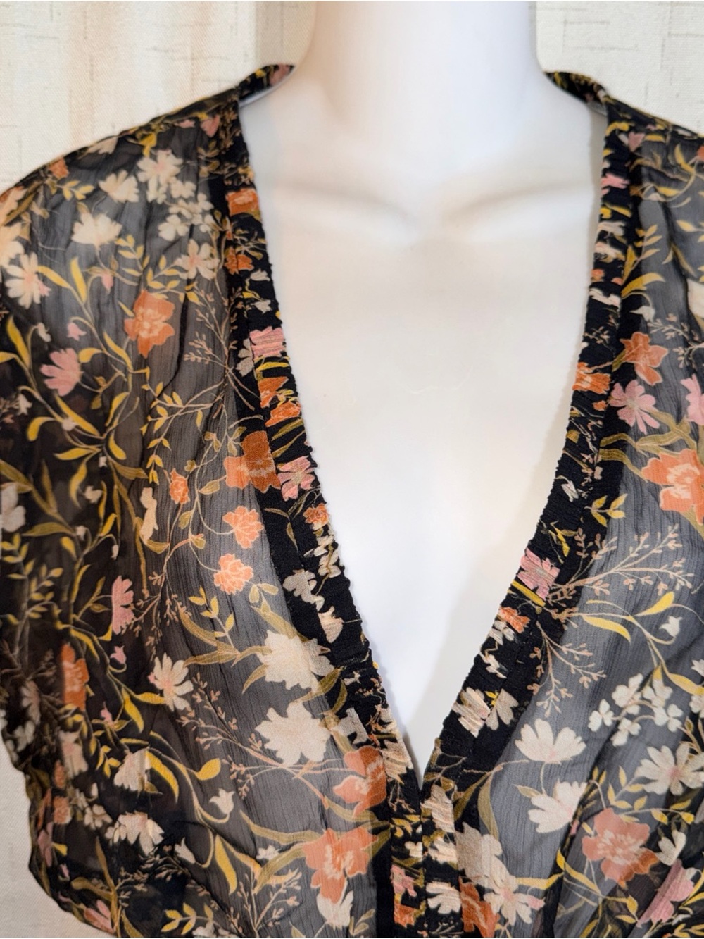 Bec and Bridge Nightshade Silk Floral Long Sleeve Tiered Maxi Dress Sz 4 Boho - Picture 9 of 16